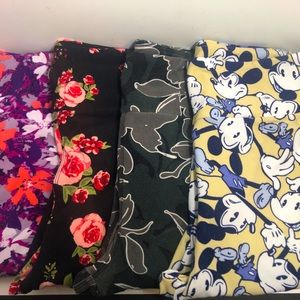 Lularoe Leggings OS Lot of 4 Fits Size 2-10